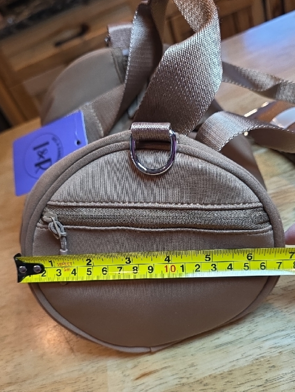 Iris & Rainbow Metallic Bronze Women's Crossbody Duffel Bag - Picture 10 of 10